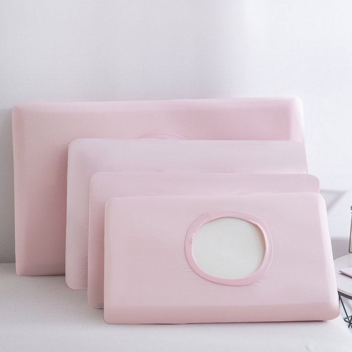 91家纺网 家纺一手货源 找家纺 大黄蜂家居家纺 2025新款小冰皮凉感魔术枕套 淡雅粉