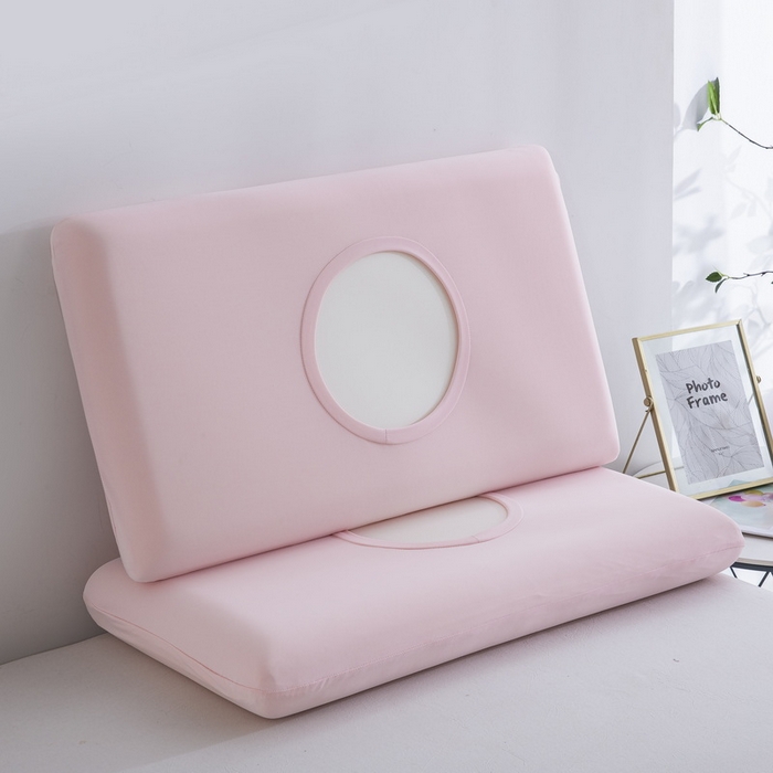 91家纺网 家纺一手货源 找家纺 大黄蜂家居家纺 2025新款小冰皮凉感魔术枕套 淡雅粉