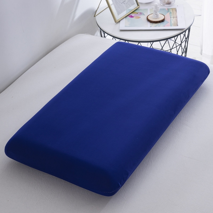 91家纺网 家纺一手货源 找家纺 大黄蜂家居家纺 2025新款小冰皮凉感魔术枕套 宝石蓝