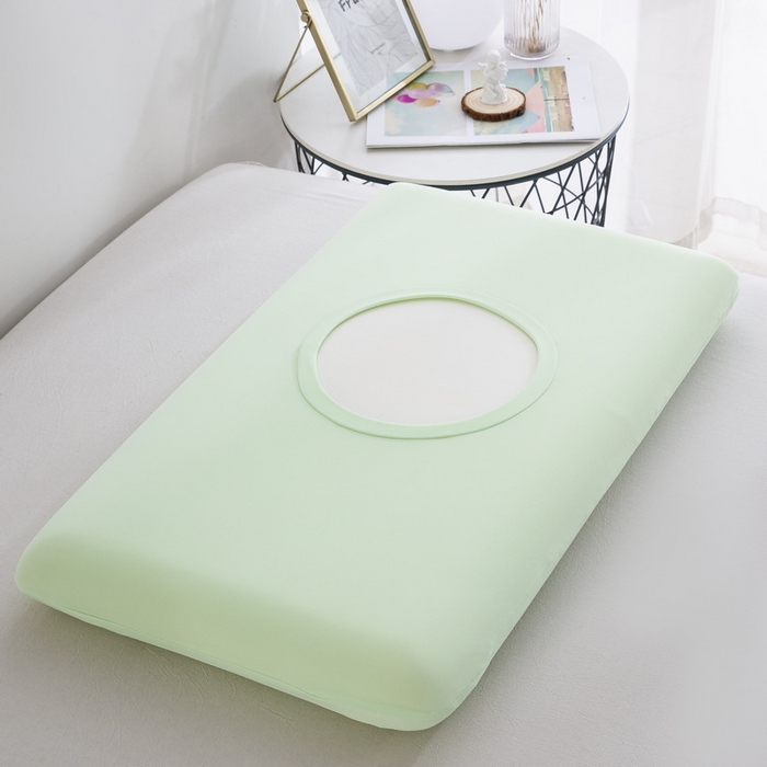 91家纺网 家纺一手货源 找家纺 大黄蜂家居家纺 2025新款小冰皮凉感魔术枕套 薄荷绿