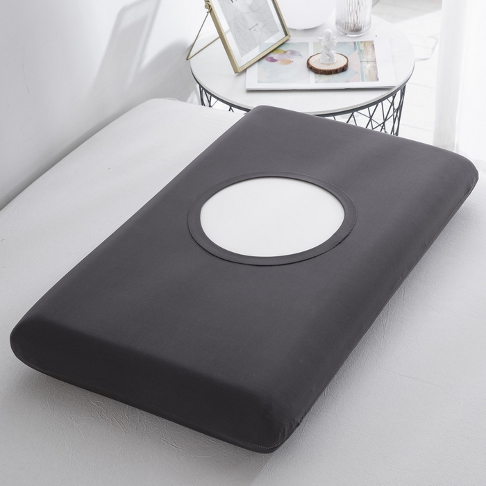 91家纺网 家纺一手货源 找家纺 大黄蜂家居家纺 2025新款小冰皮凉感魔术枕套 深灰色