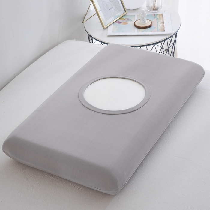 91家纺网 家纺一手货源 找家纺 大黄蜂家居家纺 2025新款小冰皮凉感魔术枕套 银灰