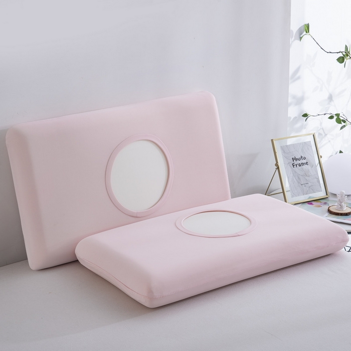 91家纺网 家纺一手货源 找家纺 大黄蜂家居家纺 2025新款小冰皮凉感魔术枕套 淡雅粉