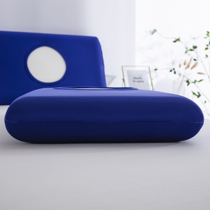 91家纺网 家纺一手货源 找家纺 大黄蜂家居家纺 2025新款小冰皮凉感魔术枕套 宝石蓝