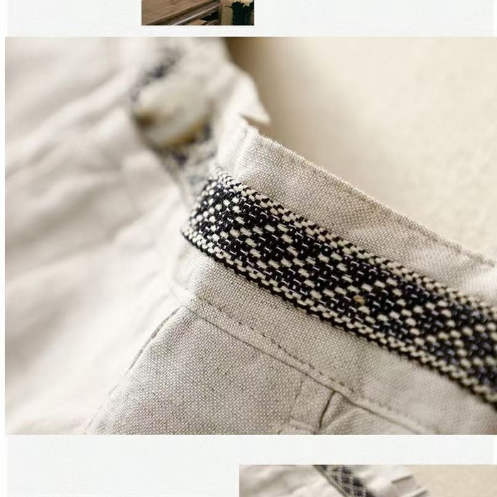 91家纺网 家纺一手货源 找家纺 洛兰沙家居馆【只代发】【只代发】 出口日单品纯色棉麻阔腿裤女宽松垂感大码百搭棉麻九分裤潮 米