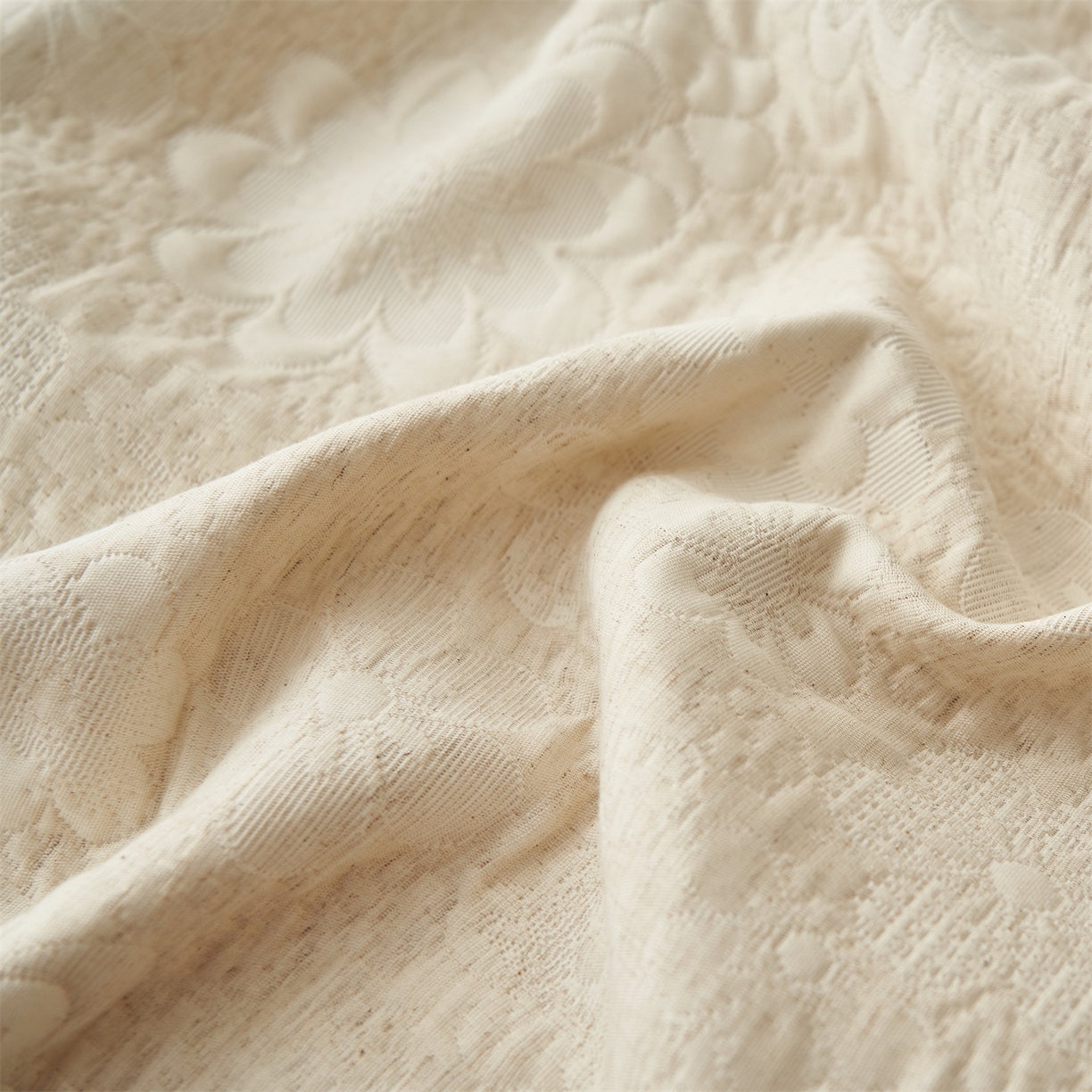 91家纺网 家纺一手货源 找家纺 金鹰 2025新款A类全棉棉麻毛多功能盖毯床盖床单 温婉花语