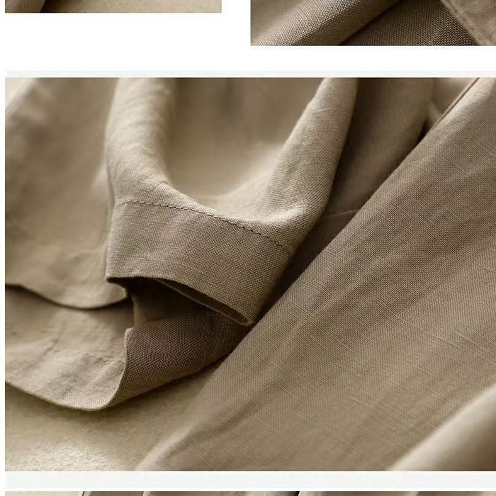 91家纺网 家纺一手货源 找家纺 洛兰沙家居馆【只代发】【只代发】 出口日单品纯色棉麻阔腿裤女宽松垂感大码百搭棉麻九分裤潮 灰