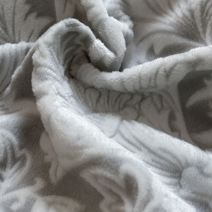 91家纺网 家纺一手货源 找家纺 7V 2025新款A类5D雕花绒四件套高克重立体浮雕牛奶绒大宽边一字绣全工艺四件套 卷草