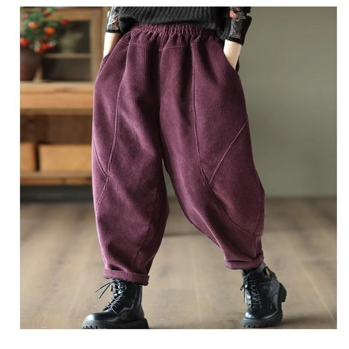 91家纺网 家纺一手货源 找家纺 （总）洛兰沙家居馆【只代发】【只代发】 加绒裤子女秋冬季新款2025胖MM大码黑色显瘦加绒加厚哈伦裤ins潮