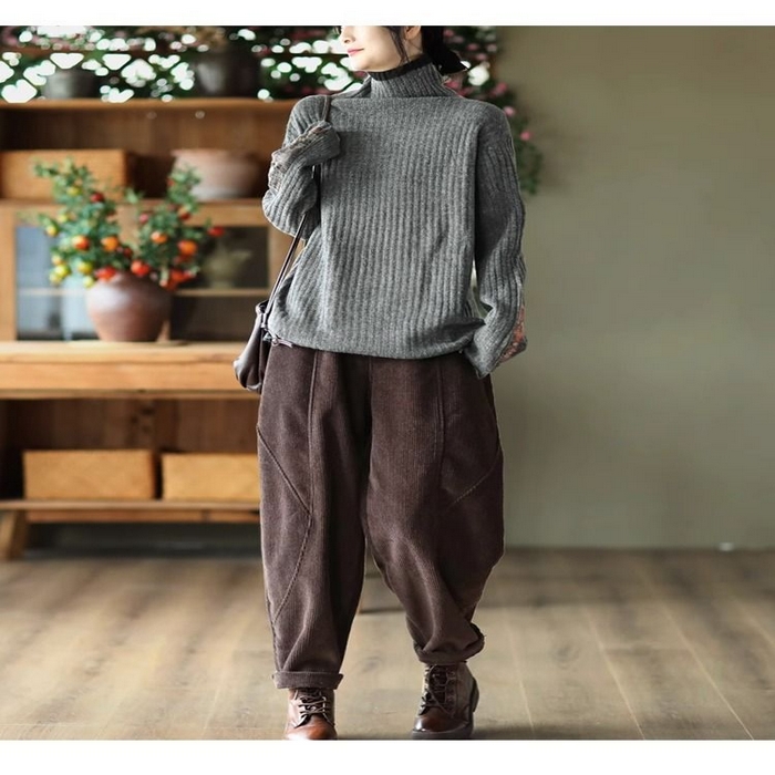 91家纺网 家纺一手货源 找家纺 洛兰沙家居馆【只代发】【只代发】 加绒裤子女秋冬季新款2025胖MM大码黑色显瘦加绒加厚哈伦裤ins潮 咖