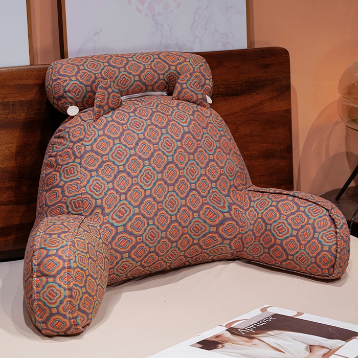 仟亿莱 2025新款卡通三层纱拥抱式腰靠 拥抱三层纱格伦棕