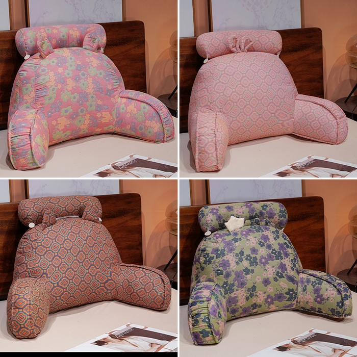 91家纺网 家纺一手货源 找家纺 仟亿莱 2025新款卡通三层纱拥抱式腰靠 拥抱三层纱蓝紫花