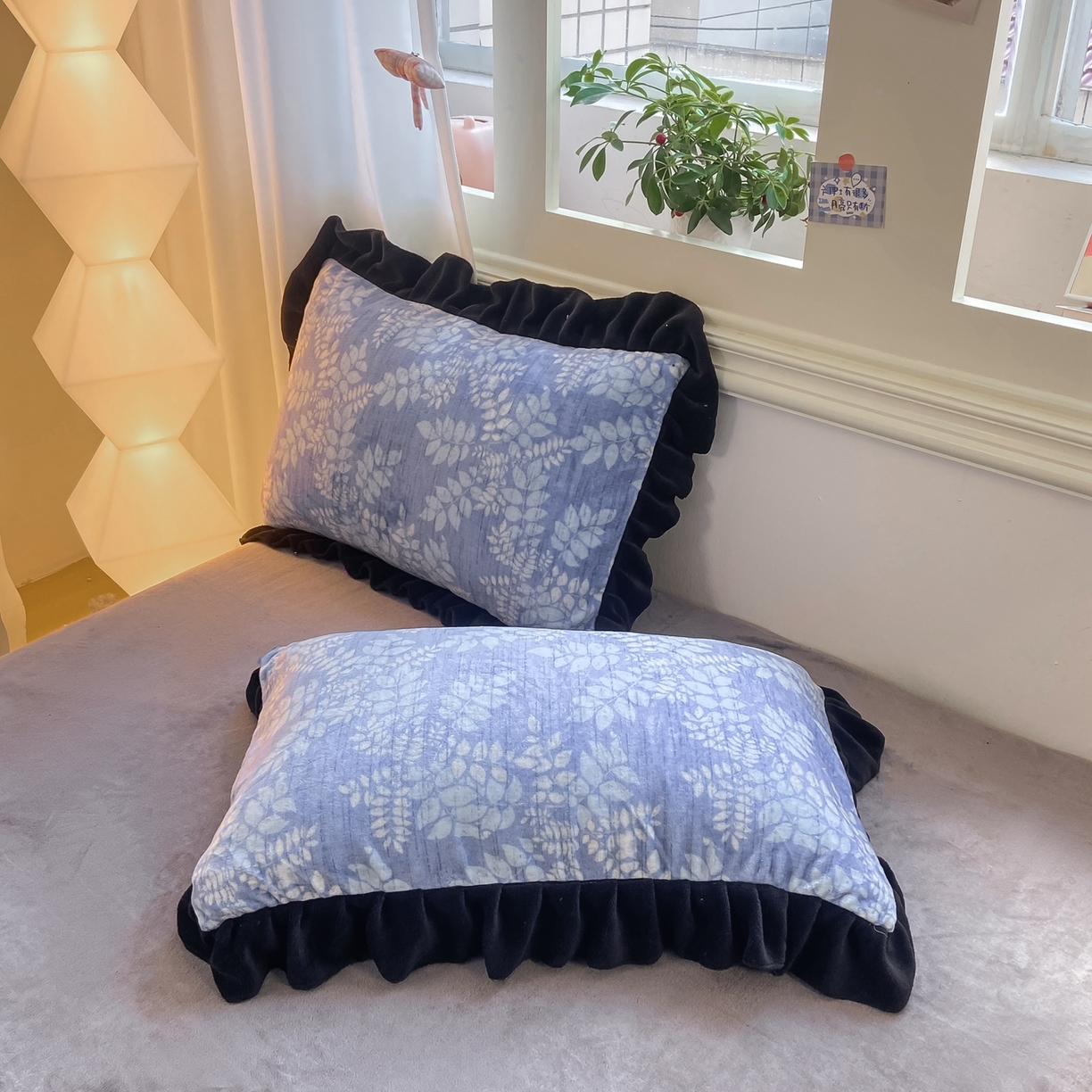 91家纺网 家纺一手货源 找家纺 富之航家纺 2025新款小香风赫本风ins风大牌韩版大花边轻奢牛奶绒四件套 叶叙