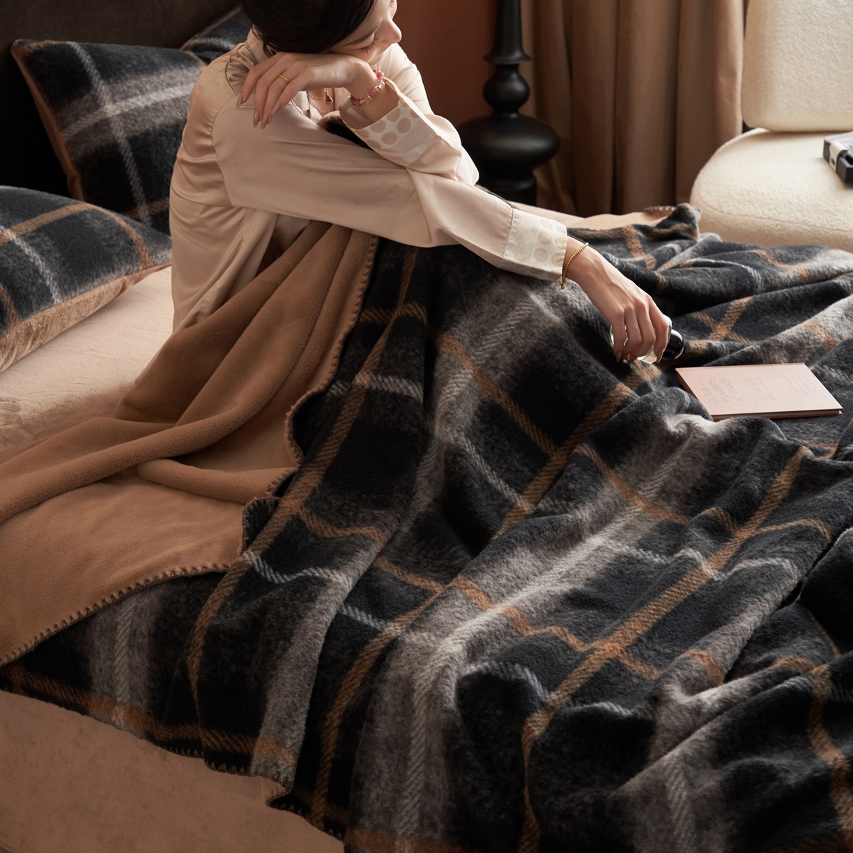 91家纺网 家纺一手货源 找家纺 （总）晨曦家纺 2025新款仿生羊毛绒毛毯沙发盖毯办公室午睡毯四季毯