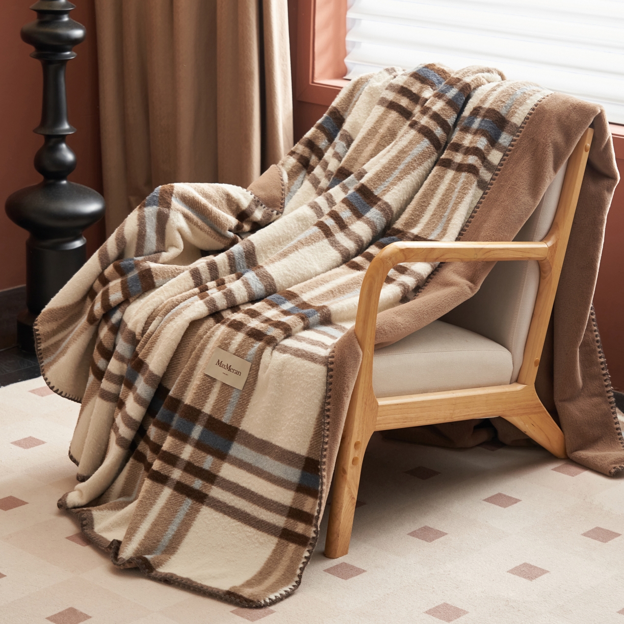 91家纺网 家纺一手货源 找家纺 （总）晨曦家纺 2025新款仿生羊毛绒毛毯沙发盖毯办公室午睡毯四季毯