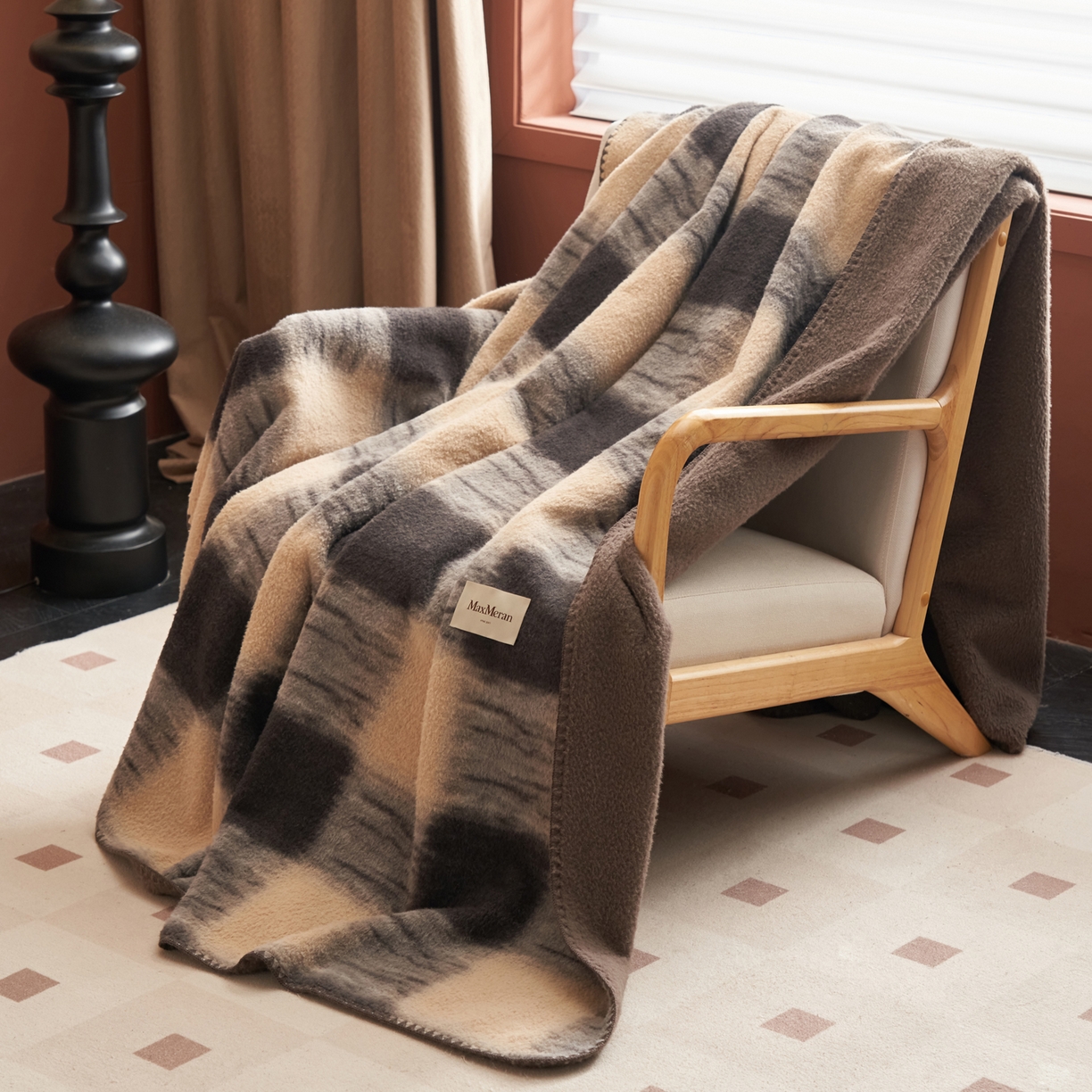 91家纺网 家纺一手货源 找家纺 （总）晨曦家纺 2025新款仿生羊毛绒毛毯沙发盖毯办公室午睡毯四季毯