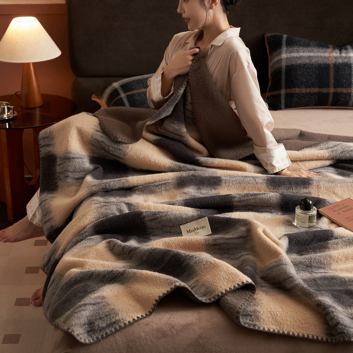 91家纺网 家纺一手货源 找家纺 晨曦家纺 2025新款仿生羊毛绒毛毯沙发盖毯办公室午睡毯四季毯 漫眠