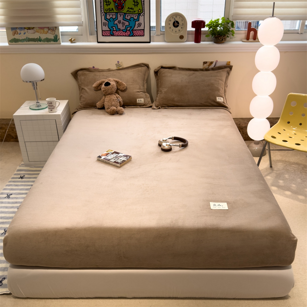 91家纺网 家纺一手货源 找家纺 （总）857家居 2025新款高克重牛奶绒床单床笠系列