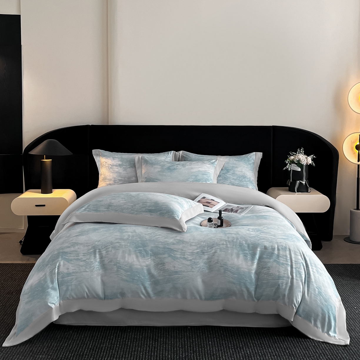 91家纺网 家纺一手货源 找家纺 （总）博纳家纺 2025新款亲肤棉数码印花拼角四件套