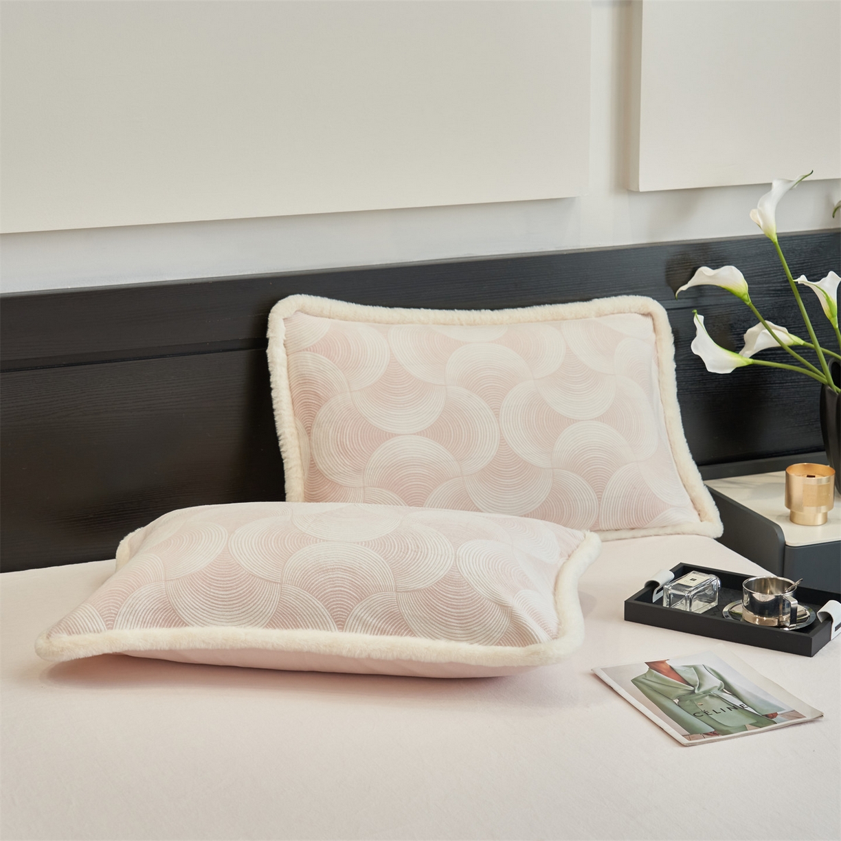 91家纺网 家纺一手货源 找家纺 金鹰 2025新款烂花兔毛包边四件套牛奶绒四件套提花套件 简爱