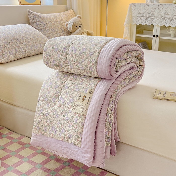 91家纺网 家纺一手货源 找家纺 梦依依 2025新款全棉豆豆绒大豆被冬被春秋被儿童豆豆被（风格一） 沐光（米）