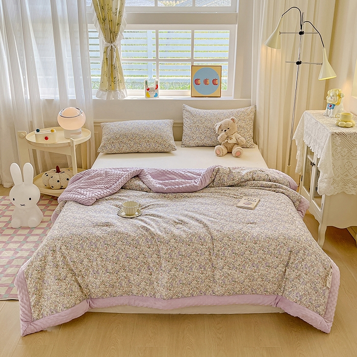 91家纺网 家纺一手货源 找家纺 梦依依 2025新款全棉豆豆绒大豆被冬被春秋被儿童豆豆被（风格一） 沐光（米）