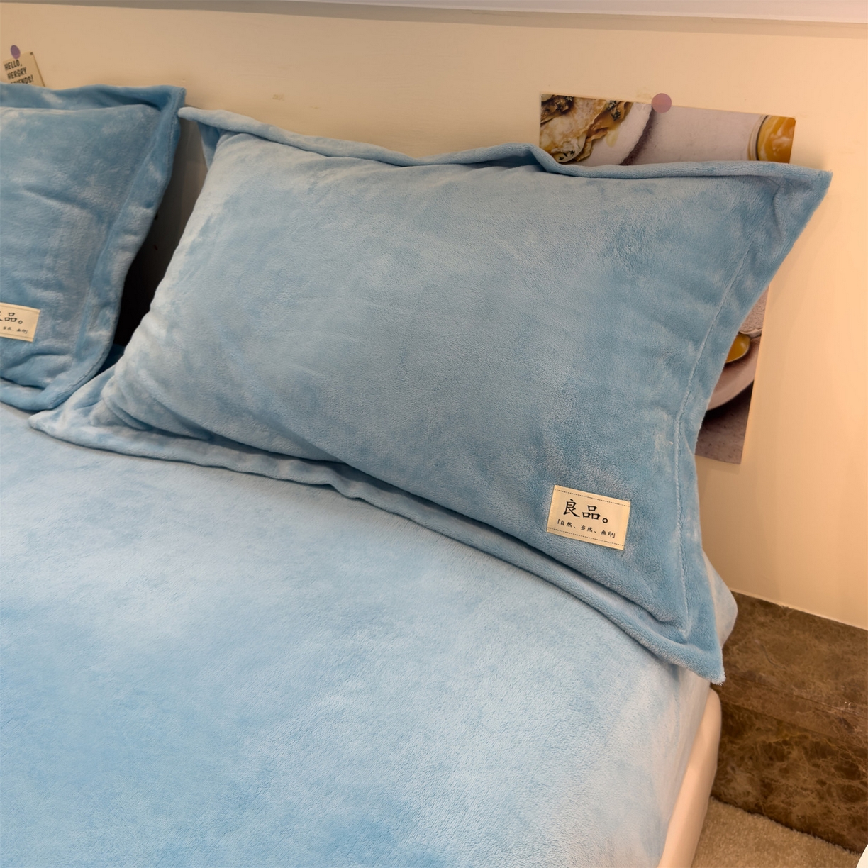 91家纺网 家纺一手货源 找家纺 857家居 2025新款高克重牛奶绒床单床笠系列 良品-宝石蓝