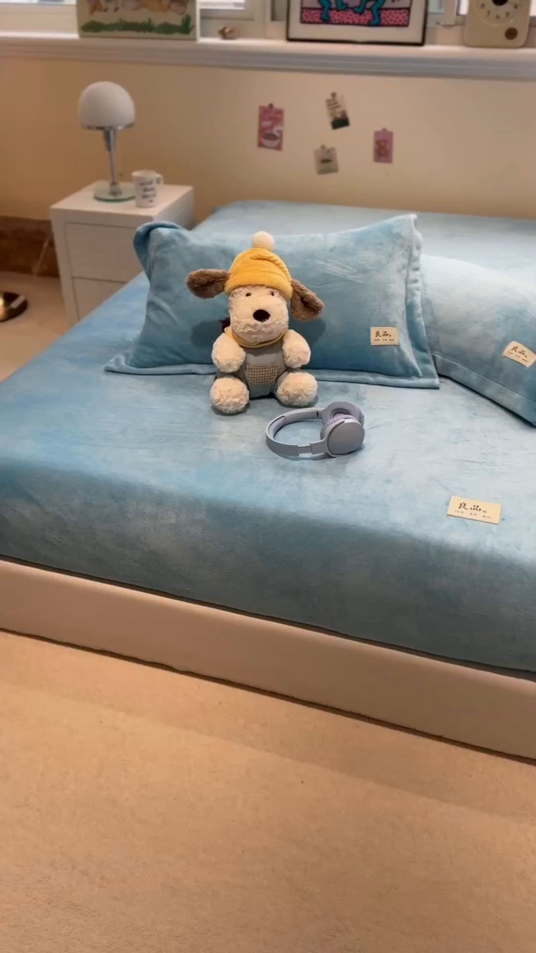 91家纺网 家纺一手货源 找家纺 857家居 2025新款高克重牛奶绒床单床笠系列 良品-宝石蓝