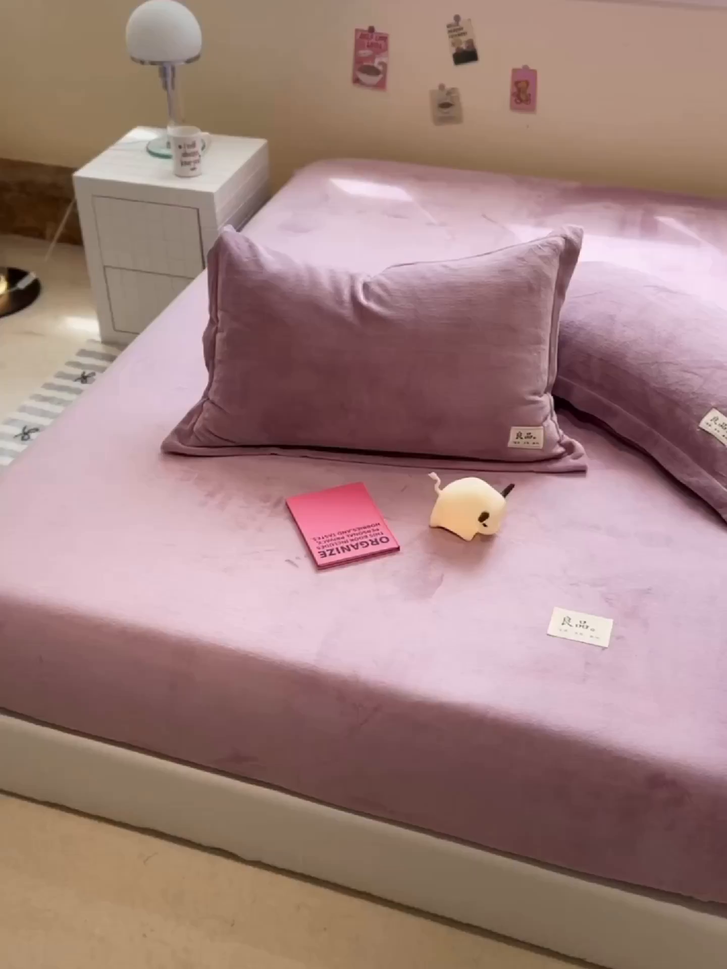 91家纺网 家纺一手货源 找家纺 857家居 2025新款高克重牛奶绒床单床笠系列 良品-丁香紫