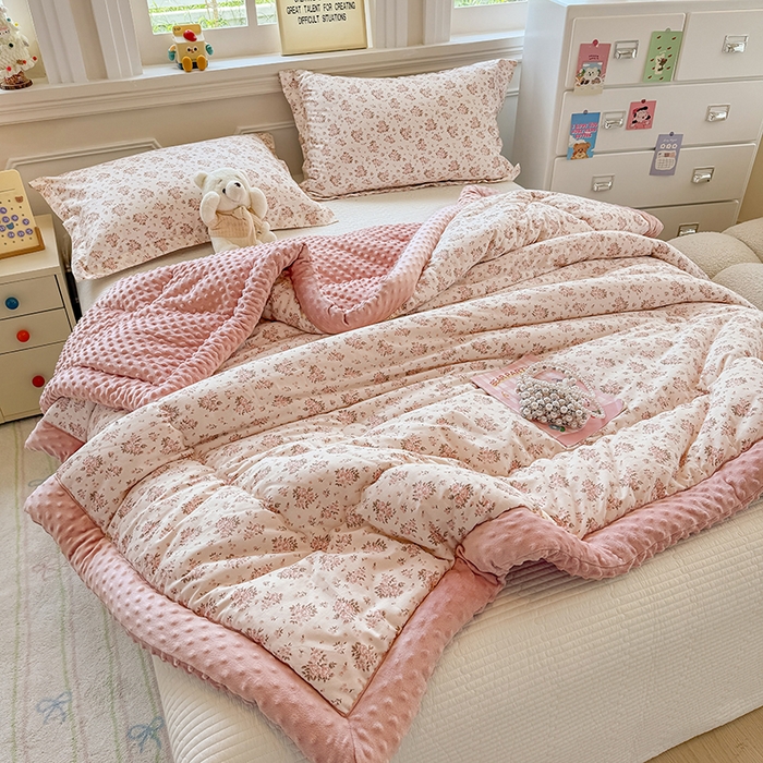 91家纺网 家纺一手货源 找家纺 梦依依 2025新款全棉豆豆绒大豆被冬被春秋被儿童豆豆被（风格一） 月光集