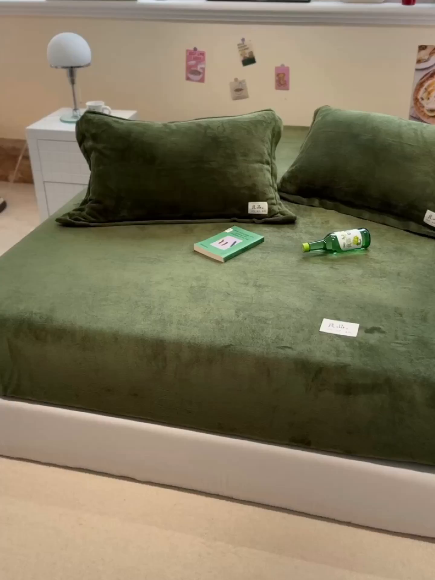 91家纺网 家纺一手货源 找家纺 857家居 2025新款高克重牛奶绒床单床笠系列 良品-橄榄绿