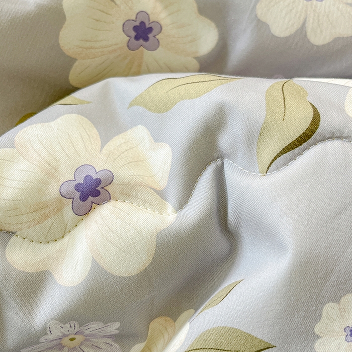 91家纺网 家纺一手货源 找家纺 梦依依 2025新款全棉豆豆绒大豆被冬被春秋被儿童豆豆被（风格一） 云深白茶