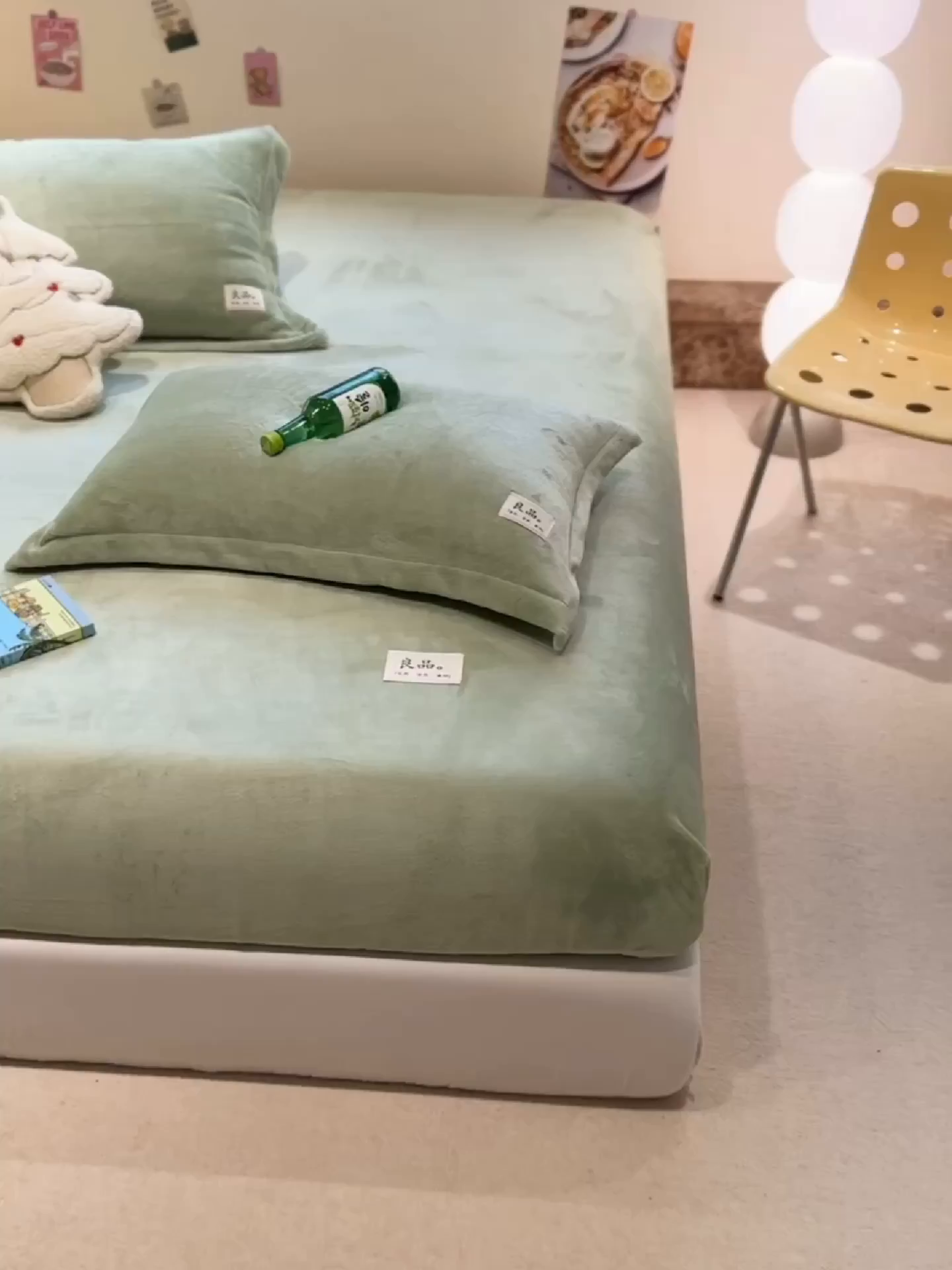 91家纺网 家纺一手货源 找家纺 857家居 2025新款高克重牛奶绒床单床笠系列 良品-墨绿