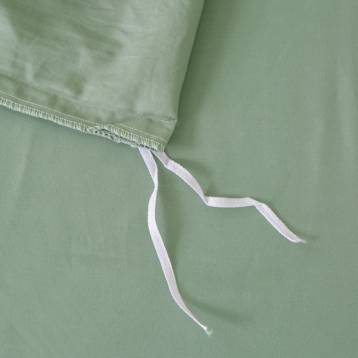 91家纺网 家纺一手货源 找家纺 晶缦 2025新款100%纯棉13376纯色喷气全棉磨毛多规格四件套 暖芸馨-茶卡绿