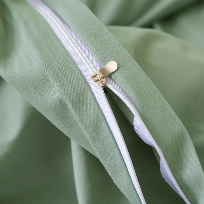 91家纺网 家纺一手货源 找家纺 晶缦 2025新款100%纯棉13376纯色喷气全棉磨毛多规格四件套 暖芸馨-茶卡绿