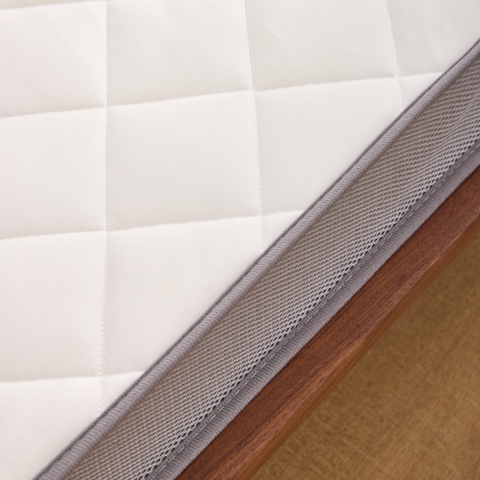 91家纺网 家纺一手货源 找家纺 优承佳生活馆（床垫） 2025新款磨毛大豆抗压棉立体床垫 磨毛大豆床垫-白+灰（小方格)