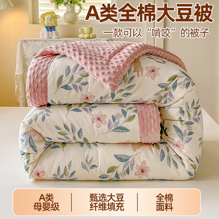 91家纺网 家纺一手货源 找家纺 （总）梦依依 （加微信送买家秀）2025新款40支全棉豆豆被大豆被夏被冬秋被子被芯-风格二