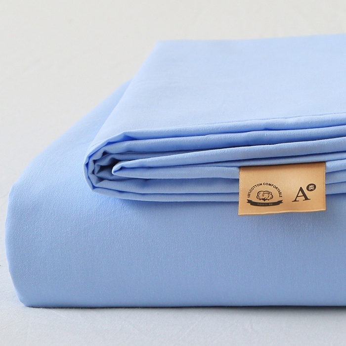 91家纺网 家纺一手货源 找家纺 晶缦 2025新款100%纯棉13376纯色喷气全棉磨毛多规格四件套 暖芸馨-淡天兰