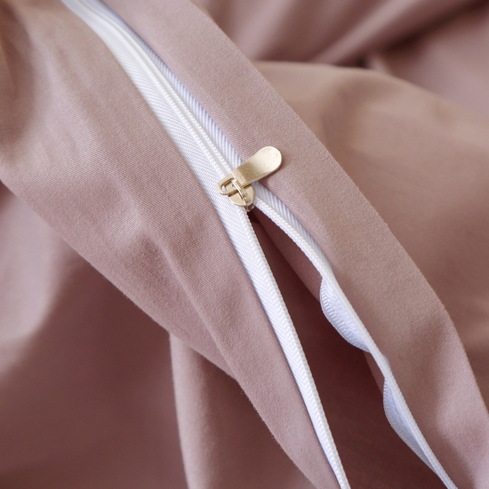 91家纺网 家纺一手货源 找家纺 晶缦 2025新款100%纯棉13376纯色喷气全棉磨毛多规格四件套 暖芸馨-暖贝粉