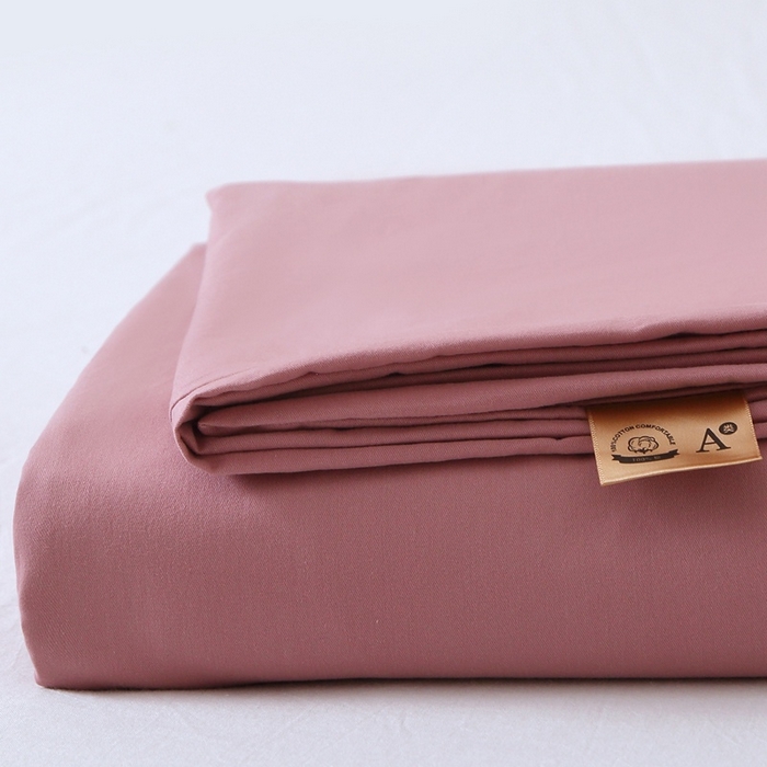 91家纺网 家纺一手货源 找家纺 晶缦 2025新款100%纯棉13376纯色喷气全棉磨毛多规格四件套 暖芸馨-山黎豆红