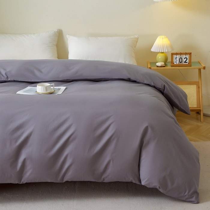 91家纺网 家纺一手货源 找家纺 晶缦 2025新款100%纯棉13376纯色喷气全棉磨毛多规格四件套 暖芸馨-深青灰