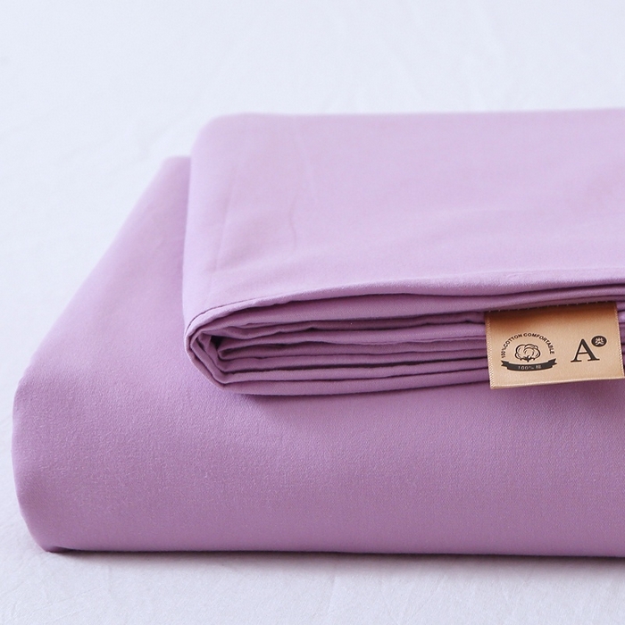 91家纺网 家纺一手货源 找家纺 晶缦 2025新款100%纯棉13376纯色喷气全棉磨毛多规格四件套 暖芸馨-雾紫色