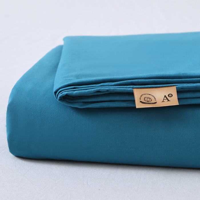 91家纺网 家纺一手货源 找家纺 晶缦 2025新款100%纯棉13376纯色喷气全棉磨毛多规格四件套 暖芸馨-云山蓝