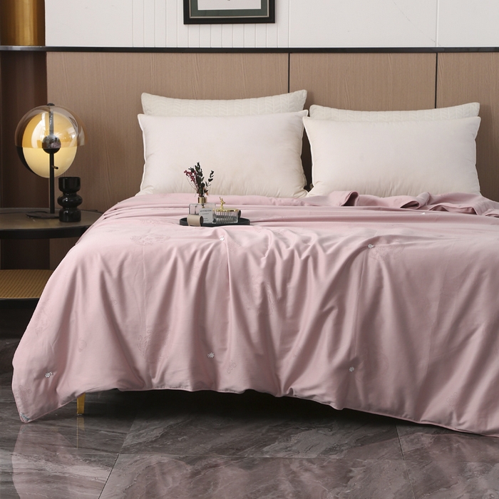 91家纺网 家纺一手货源 找家纺 越宏顺 2025新款龙凤款100%柞蚕丝纯棉手工蚕丝被保真 冰豆沙