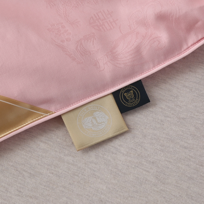 91家纺网 家纺一手货源 找家纺 越宏顺 2025新款龙凤款100%柞蚕丝纯棉手工蚕丝被保真 丁香玉