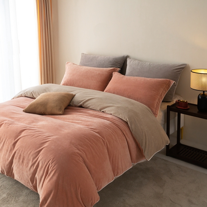 91家纺网 家纺一手货源 找家纺 （总）ONE TWO ONE 121 新品【婴儿绒四件套】2025毛毯被子四件套单件被套单件枕套珊瑚绒牛奶绒冬被法兰绒兔毛绒The one