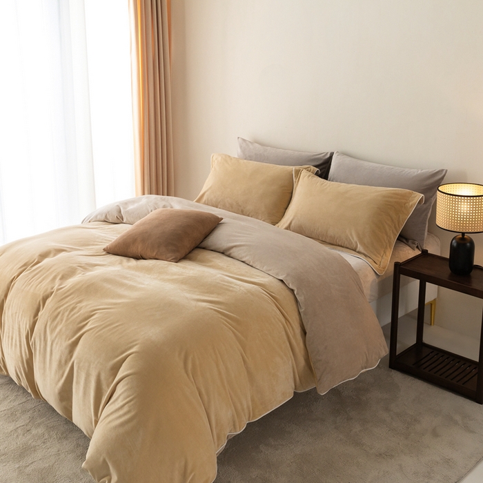 91家纺网 家纺一手货源 找家纺 （总）ONE TWO ONE 121 新品【婴儿绒四件套】2025毛毯被子四件套单件被套单件枕套珊瑚绒牛奶绒冬被法兰绒兔毛绒The one