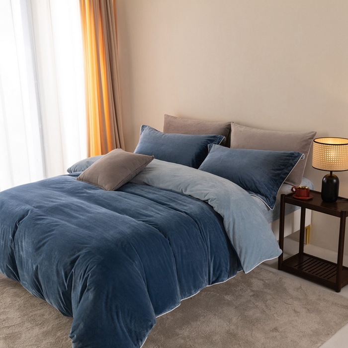 91家纺网 家纺一手货源 找家纺 （总）ONE TWO ONE 121 新品【婴儿绒四件套】2025毛毯被子四件套单件被套单件枕套珊瑚绒牛奶绒冬被法兰绒兔毛绒The one