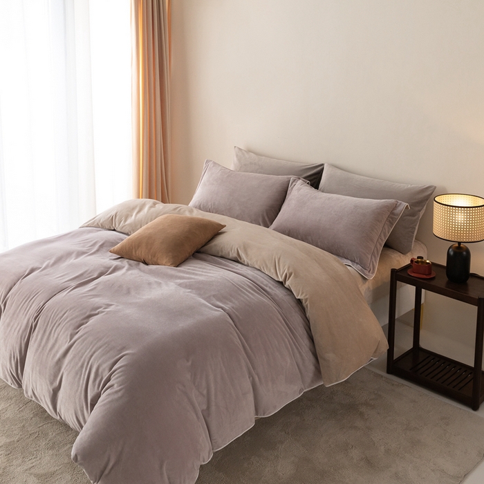 91家纺网 家纺一手货源 找家纺 （总）ONE TWO ONE 121 新品【婴儿绒四件套】2025毛毯被子四件套单件被套单件枕套珊瑚绒牛奶绒冬被法兰绒兔毛绒The one