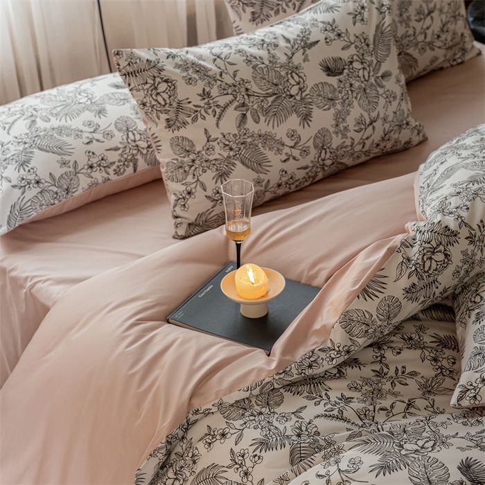 91家纺网 家纺一手货源 找家纺 （总）ONE TWO ONE 121 2025新款高支高密数码印花四件套-有花赏花